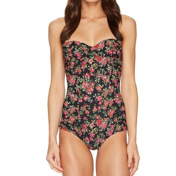 Dolce & Gabbana Other - Dolce & Gabbana NWT Black Floral One Piece Swim